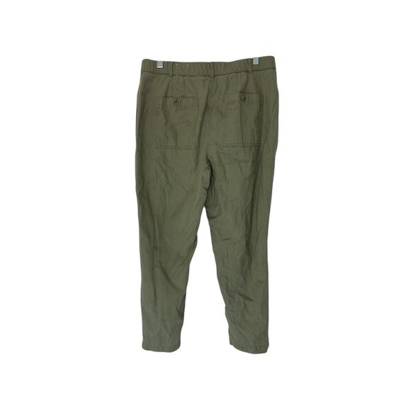 Talbots Basic Casual Green Cotton Blend Slim Cargo Straight Leg Pant Size 10 - Picture 8 of 11